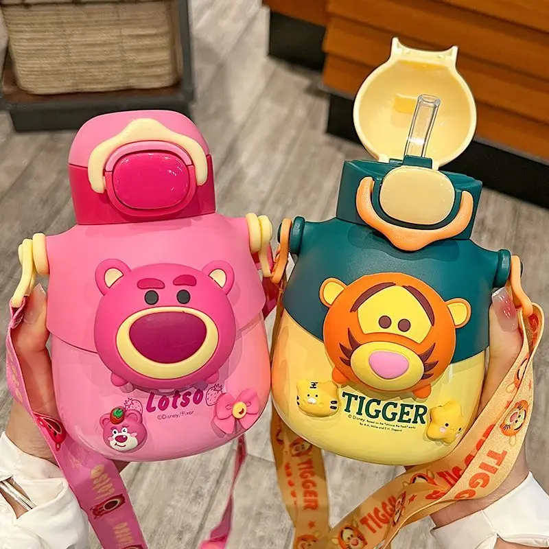 Disney Tigger Buzz Lightyear Lotso Alien New Cute And Fun Cartoon Pattern Stainless Steel Big Belly Large Capacity Thermos Cup