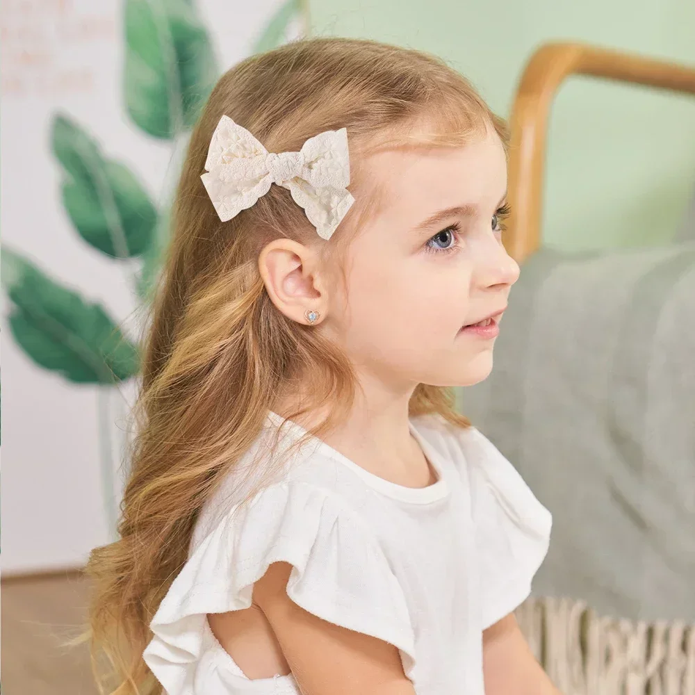 4/5pcs Kids Bow BB Hair Clips Hair Bangs for Girl Ins Flower Hairgripes Candy Color Fresh Daisy Waterdrop Hairpins BABY BOWS