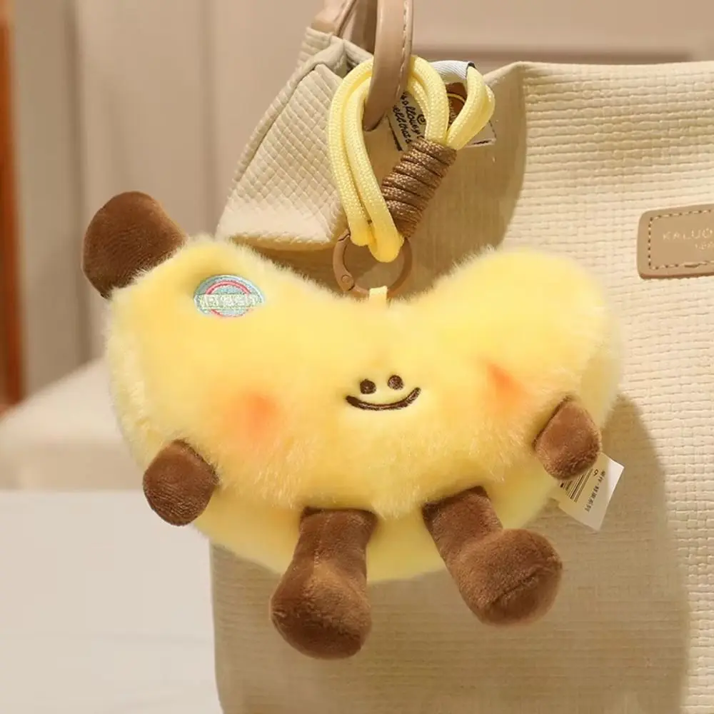 Banana Simulation Fruit Keychain Interactive Kiwi Mangosteen Banana Pendant Handmade Soft Cartoon Durian Stuffed