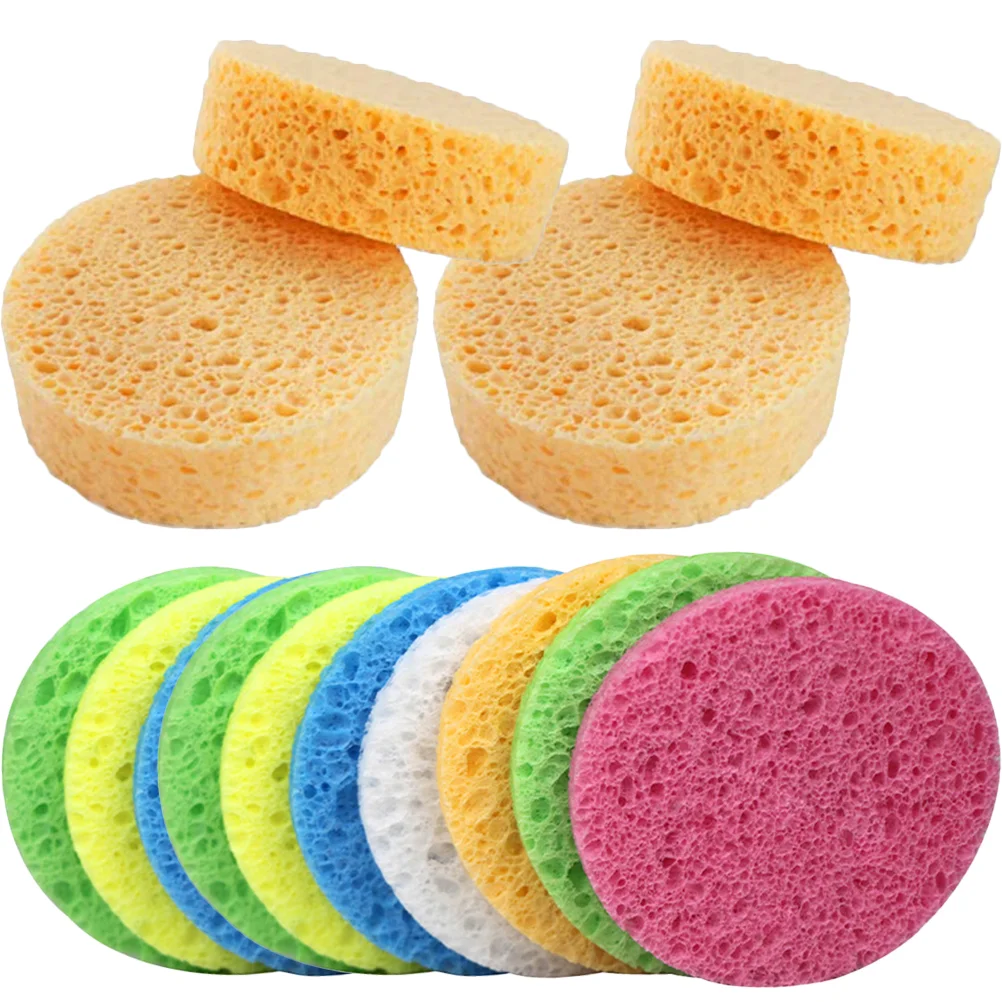 25 Pcs Make up Sponge Compression Face Puff Makeup Removal Facial Powder Cleaner Cellulose