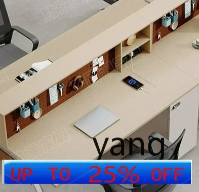 مكتب مكتب وكرسي LHstaff مزيج بسيط وحديث مزدوج مع مكتب خزانة مرتفع #5