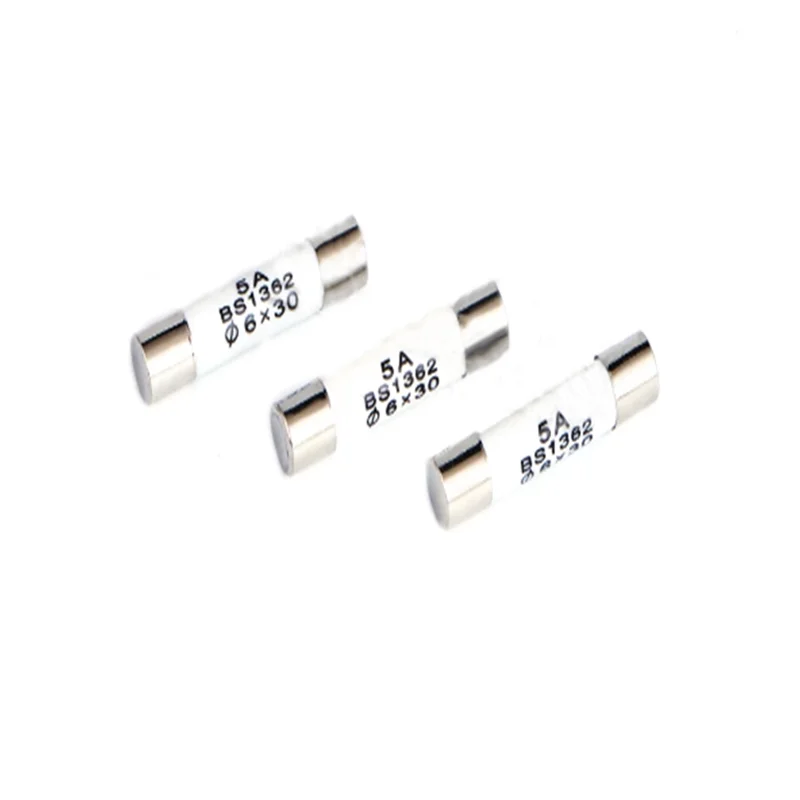 100PCS/ BOX Fast Fusible Ceramics Fuse 6x30mm R058 250V 0.5A 1A 2A 3A 4A 5A 6A 8A 10A 13A 15A 20A AMP Fuse Tube