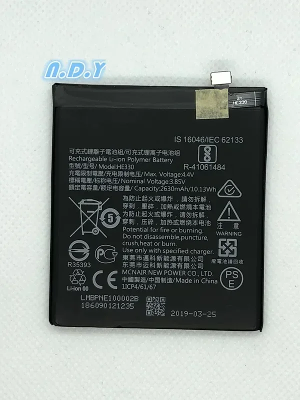 Original HE330 2630mAh Battery For Nokia 3 DUAL TA-1032 HE 330  Batteries Bateria + Free Tools