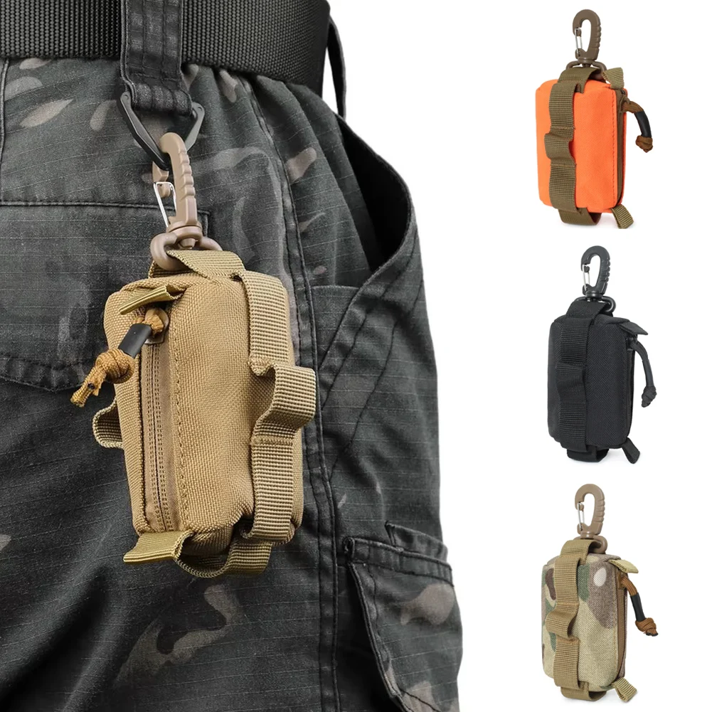 Tactical Pouch Zipper Key Card Holder Pouch Coin Purses Organizer Storage Wallet For Camping Hiking Multi-color Options