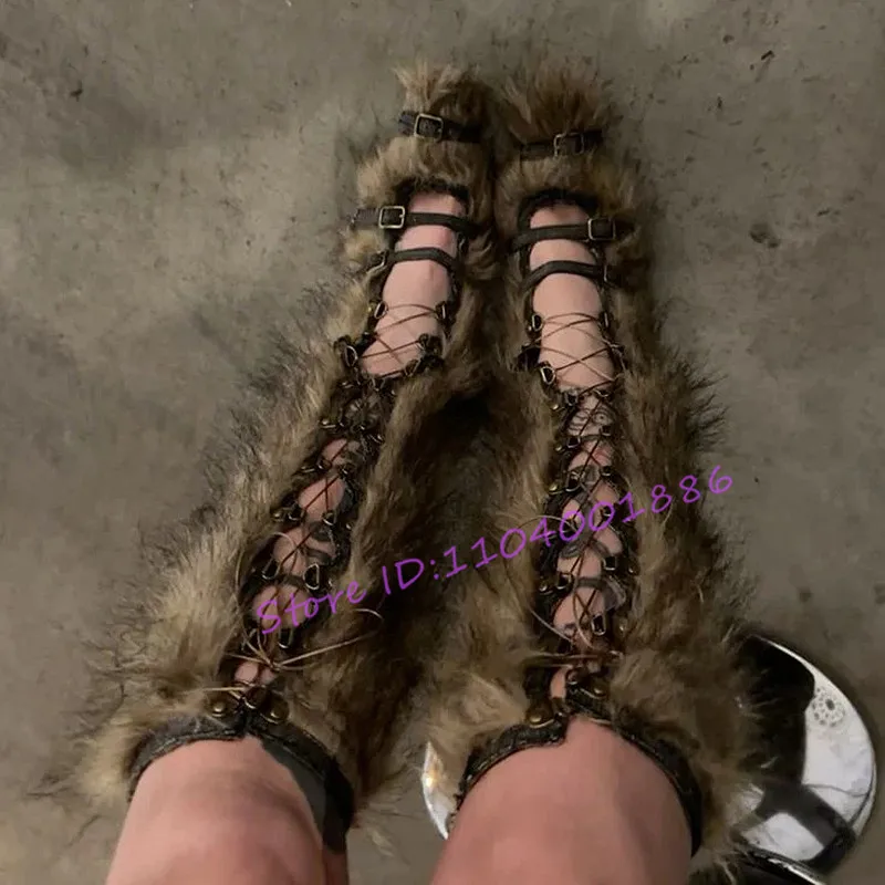 Hairy Fur High Heel… - image