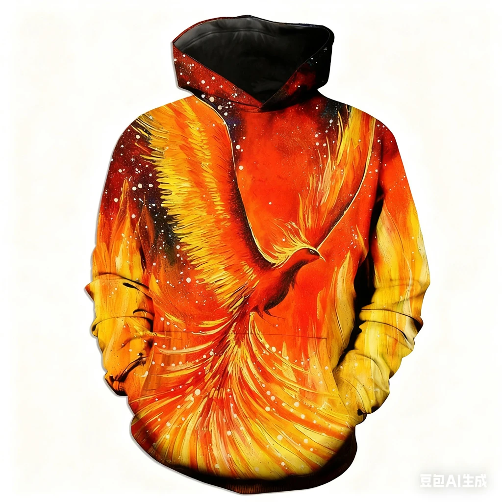 

Fashion Fire Phoenix Bird Hoodies Flaming Phenix 3D Print Man Women new Hoodie Streetwear Pullovers Hooded Sweatshirts Clothing