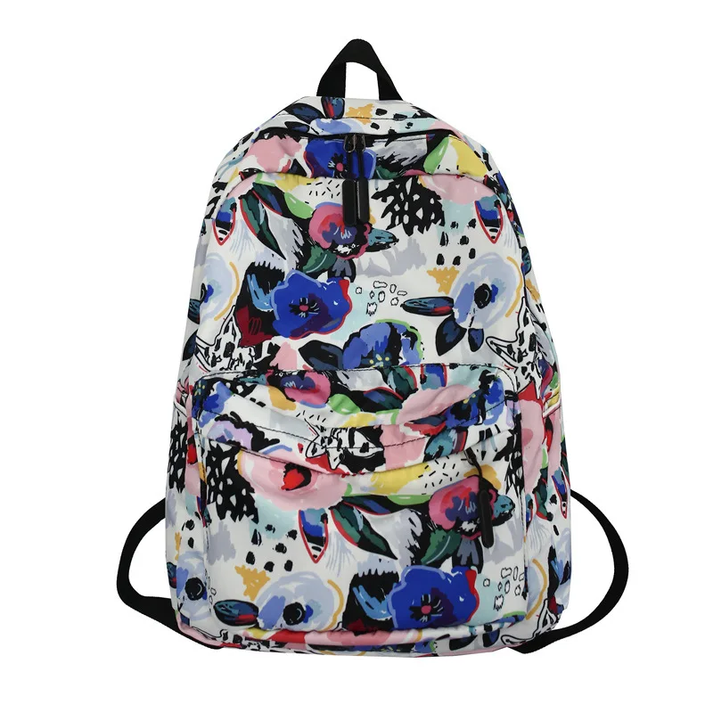 Mochila escolar de estilo coreano para estudiantes, morral de gran capacidad con Graffiti, informal, Simple, a la moda