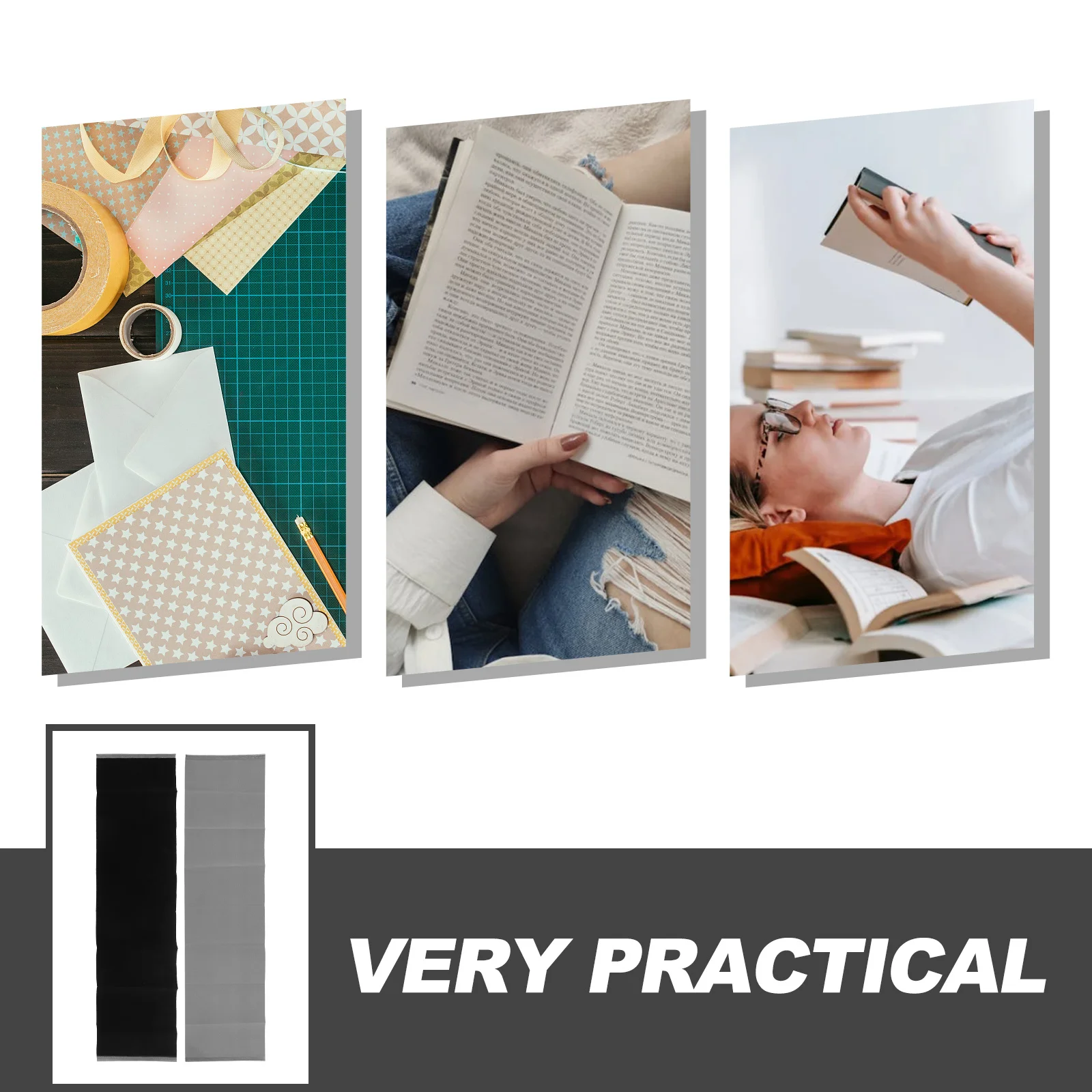 

2Pcs Self Adhesive Book Cover Protective Film Notebook Textbook Anti Scratch Protector Book Cloth Magazine Protector