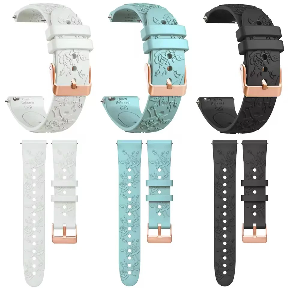 Silikonarmband für Samsung Galaxy Watch 7 6 5 4 FE 40/44 mm/5Pro 45 mm Sport Correa graviertes Galaxy Watch6 Classic 43 mm 47 mm Band