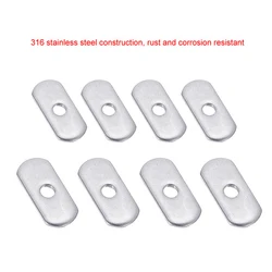 4Pcs Kayak Canoe M5/M6 Stainless Steel Sliding Nut Side Mount Slide Track Rail Silders Fishing Rod Pole Holder Mounting Base Nut