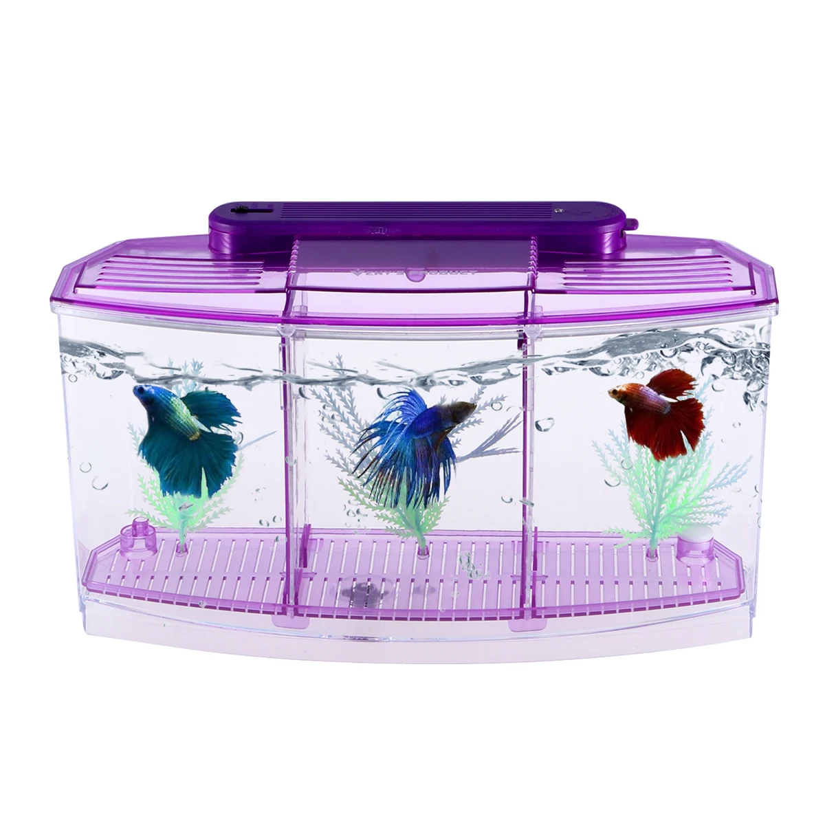 

Mini Goldfish Tank Small Desktop Aquarium Sophisticated Design Durable Plastic Easy Install Home Office Fish Fry Bowl