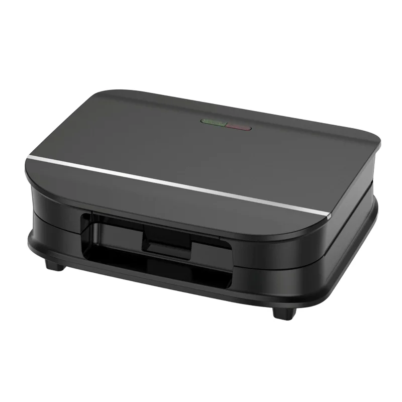 Compact 2-Square Belgian Electric Waffle Iron Mini Waffle Maker with Detachable Non-Stick Baking Plates, for Quick Breakfast