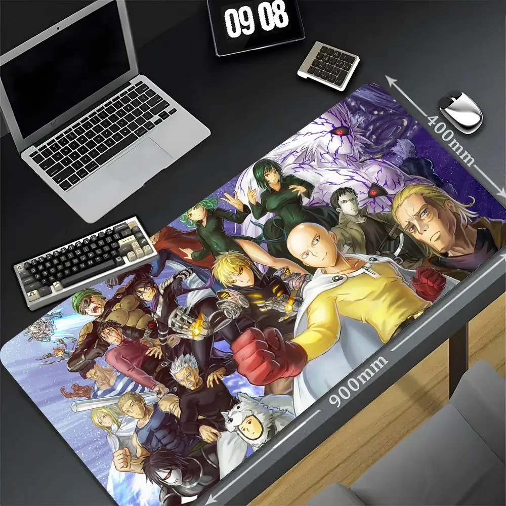 Anime O-One Punch M-Man Mouse Pad 90x40 cm Kawaii Desk Mat Xxl Pc Gamer Gaming Computer couples gift Offices Mousepad Keyboard