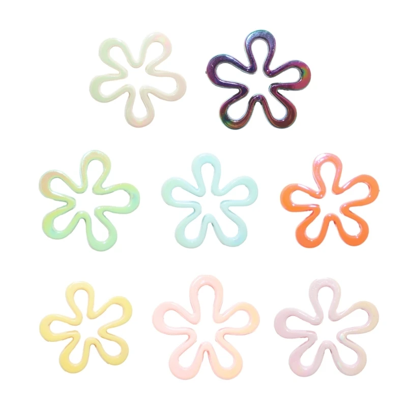 Y1UB Mini Acrylic Flower Charm Pendant Loose Beads Flower Charm Jewelry Making Accessories DIY Craft Wedding Party Decoration