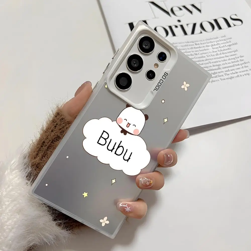 Anime B-bubu Dudu Phone Case For Samsung Galaxy S25 Edge S24 S23 S22 S21 S20 Ultra Funda Silicone Colorful Silver Phone Case