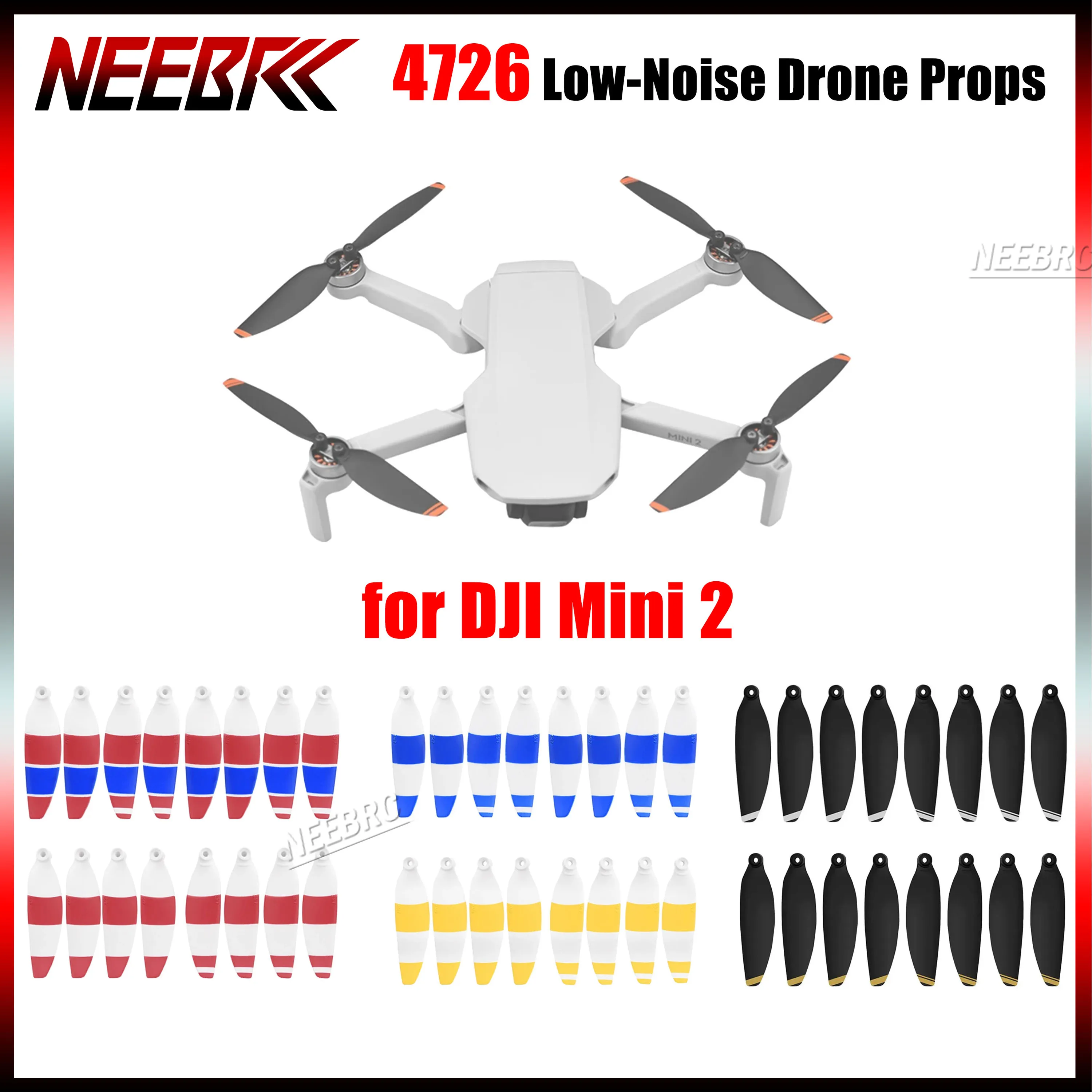 8pcs 4726F Drone Low-Noise Propeller Props Blade for DJI Mini 2/SE/2 SE 4K RC Racing Quadcopter Replacement Spare Accessories