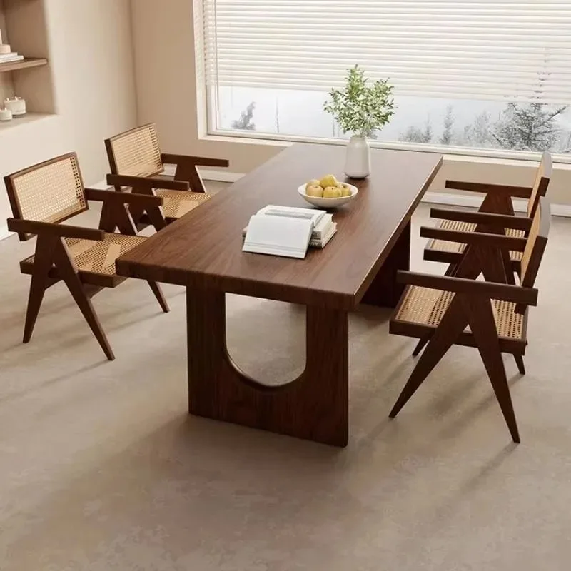 

Vintage Reading Dining Tables Square Design Wooden Luxury Dining Tables Living Room Salon Mesas De Jantar Lounge Suite Furniture