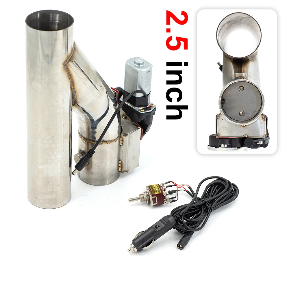 

2\"-3\" Single Electric ON/OFF Valve Controller 304 Stainless Steel Exhaust Cutout Y-Pipe with ON/OFF Valve for Exhaust Pipes