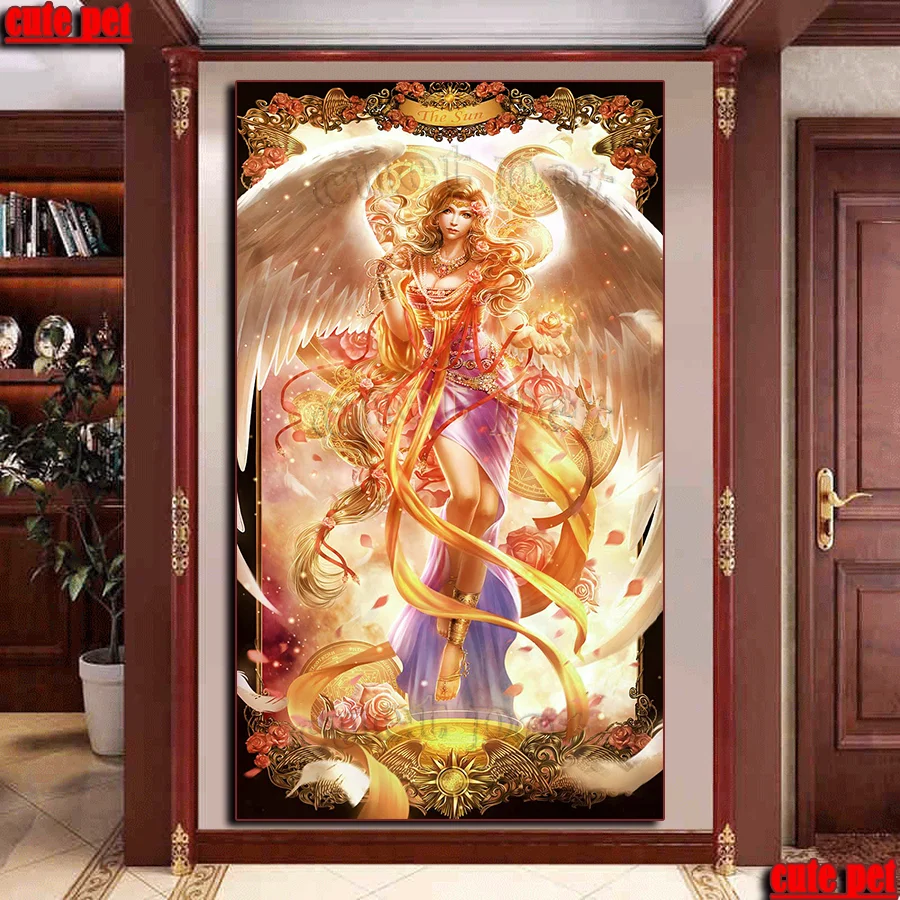 

full Drill Diy diamond painting set Fantasy angel woman picture rhinestones embroidery diamond mosaic 5d crossStitch decor large