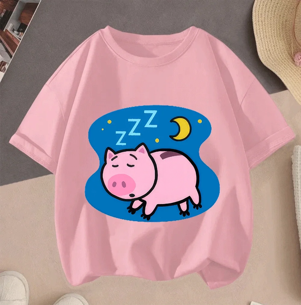

2026 Toy Story Hot Sale Cartoon Print Casual Summer Short Sleeve Tops 2D For Teenagers Kids Girls Boys