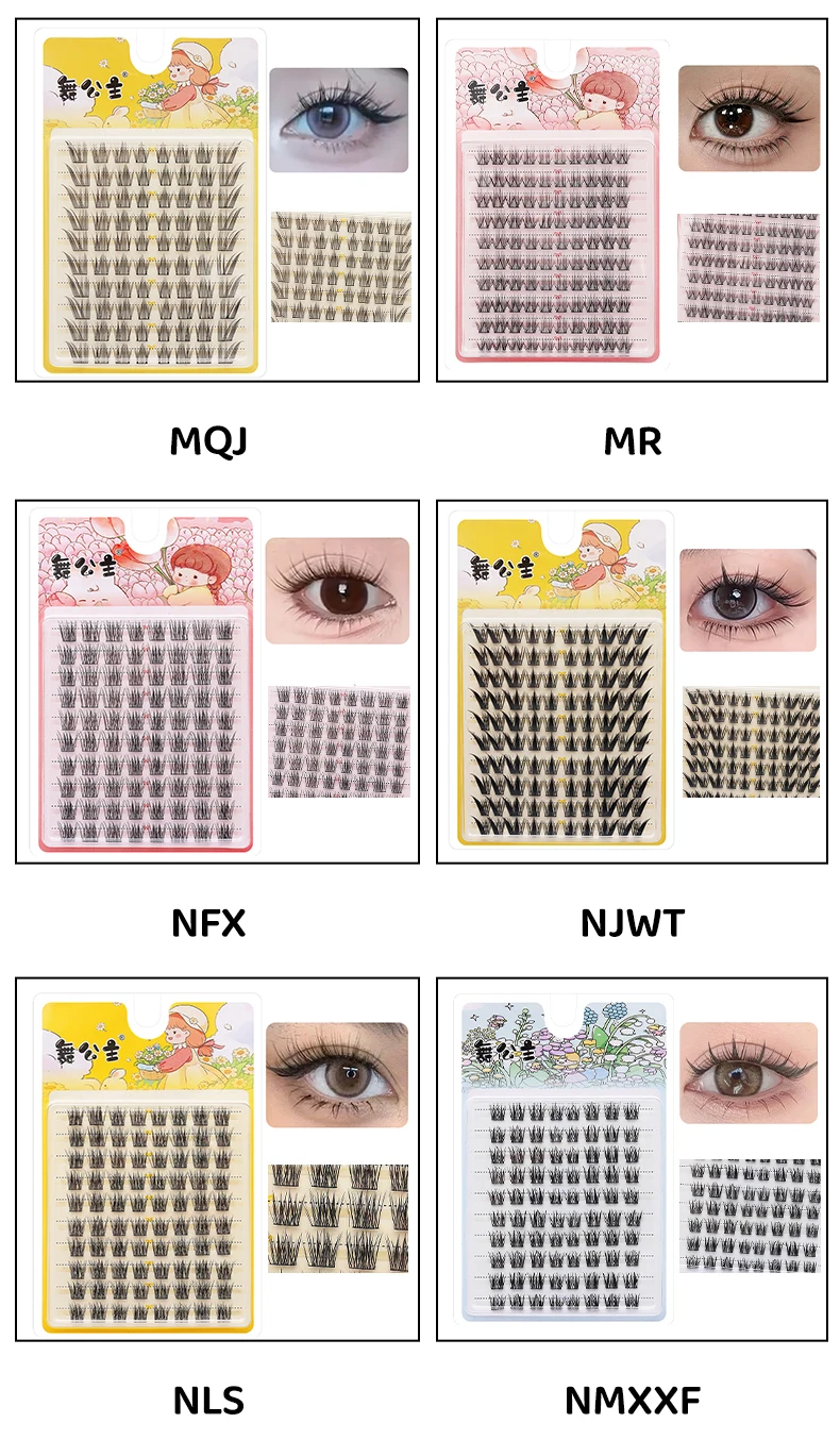 10-reihige einzelne Wimpern zum Selbermachen zu Hause, Wimpernverlängerungs-Cluster, Großhandel mit natürlichen Make-up-Wimpern – Detail 11