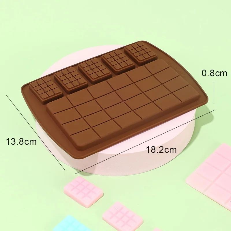 Chocolate Bar Waffle Making Mold Practical Chocolate Making Tools Aromatherapy Candle Silicone Mold Food Grade Silicone Baking