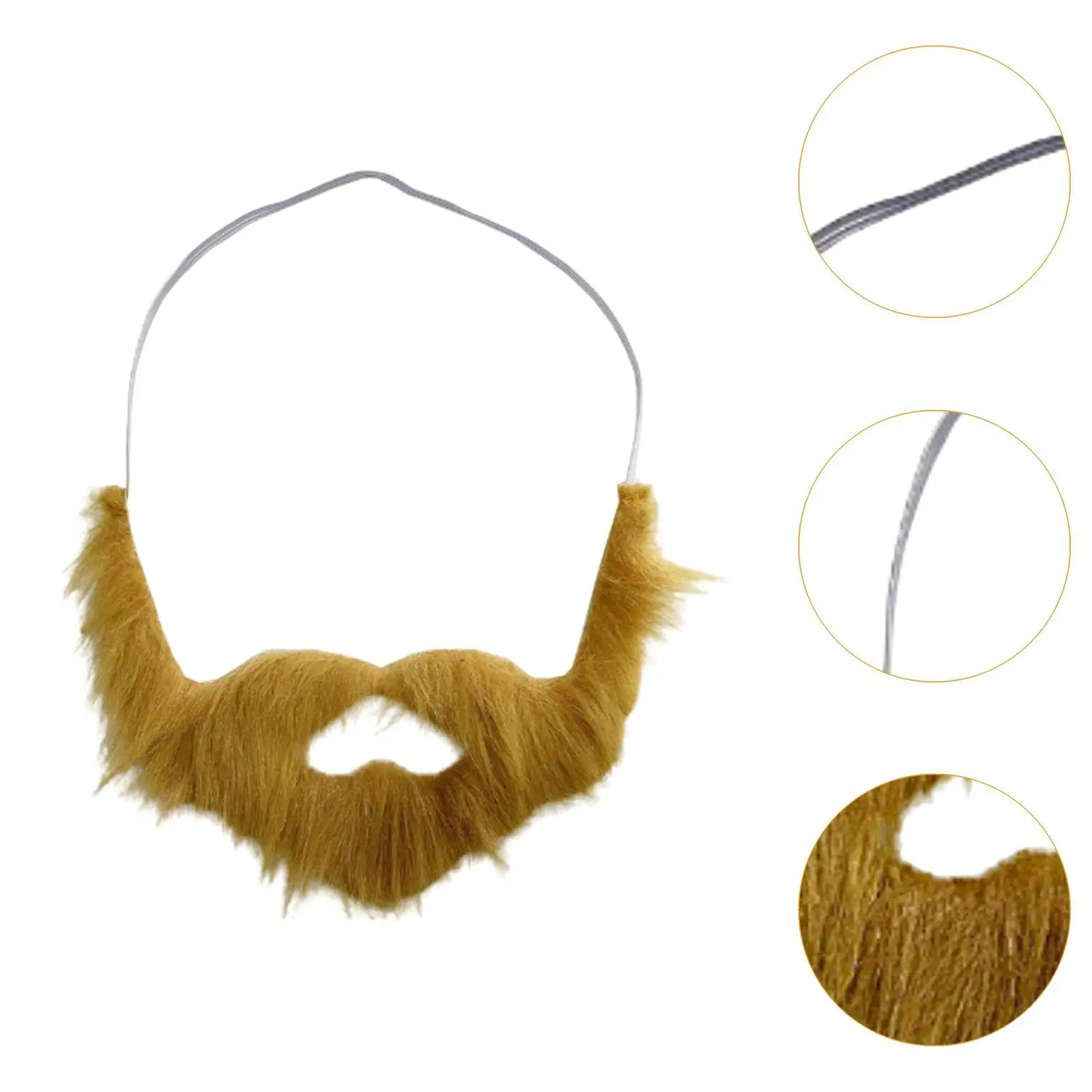 شعر الوجه اللحية القصيرة المزيفة، زي تنكري احترافي، شعر الوجه للحفلات التنكرية لقضاء العطلات والأداء الاحتفالي للرجال والنساء