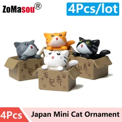 New Kawaii Mini Cat Ornament Garden kitten statue Gift Kids Children Baby Room Decoration Toy Miniature Figurines Home Decor
