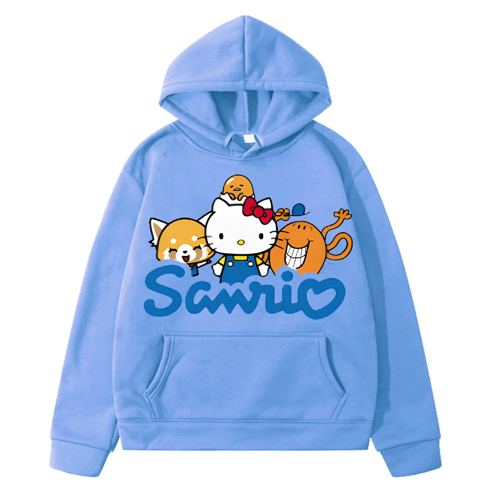 

Sanrio Kawaii Print hoodies Fleece sweatshirt boy pullover y2k sudadera hello kitty Autumn anime hoodie jacket kids clothes girl