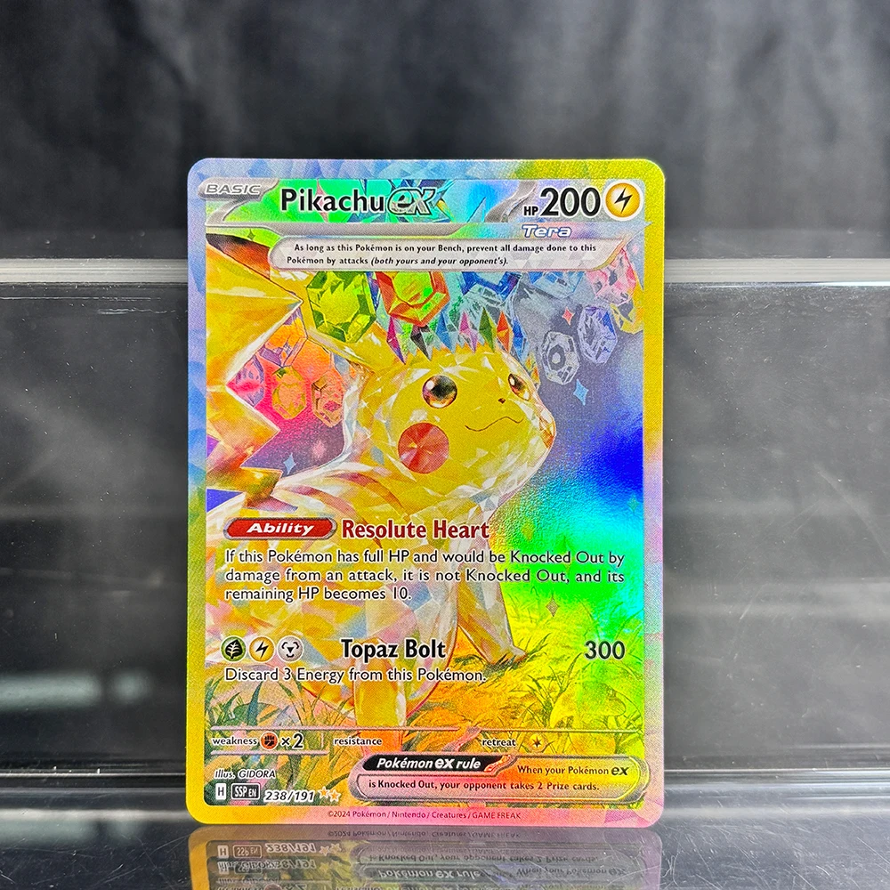 Lamina PKM Carte singole Pikachu Charizard EX Bubble Mew Gioco Carte da collezione rare Carte proxy arcobaleno PTCG