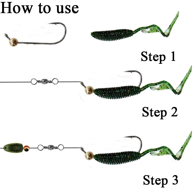 5pcs Mini Jig Head Hook Copper Head Hook Barbed Fishhook Trout Soft Worm Lure Jig Hook Fishing Tackle