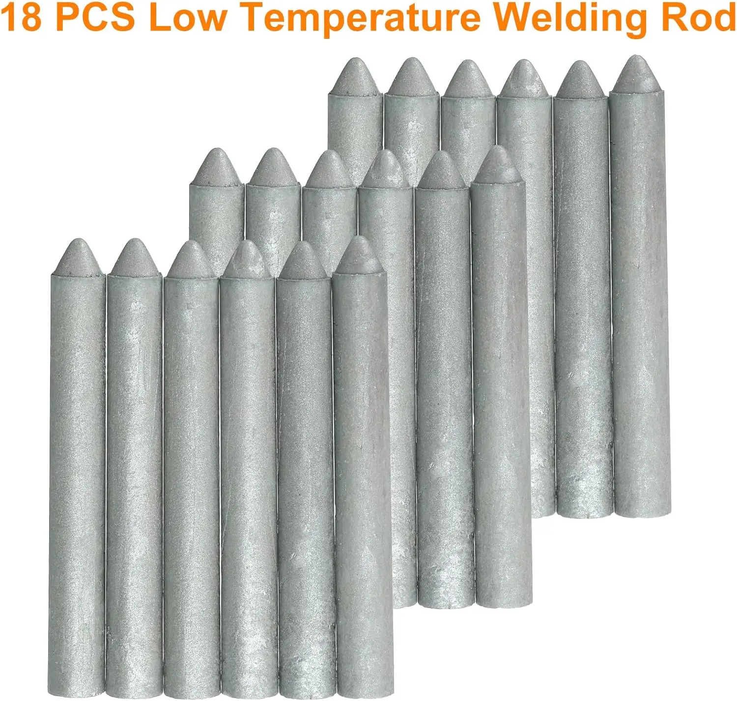 18pcs Low Temperature Universal Welding Rods Metal Easy Melt Welding Rods Sticks Solder Pipe Welding Tools Aluminum Rod