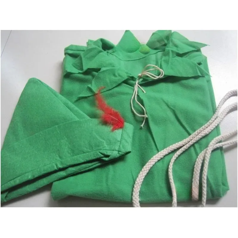 Green Elf Robin Hood Cosplay Halloween Party Performance Costume for Kids from Cartoon Movie X;2,F;5.N