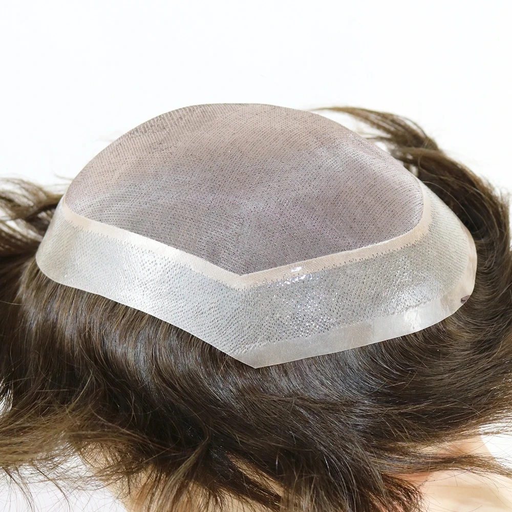 4 مللي متر 6 مللي متر الأفرو غريب مجعد أسود الرجال شعر مستعار الرجال الأمريكيين من أصل أفريقي الهندي ريمي الشعر البشري استبدال نظام أحادية Pu الشعر المستعار لتساقط الشعر