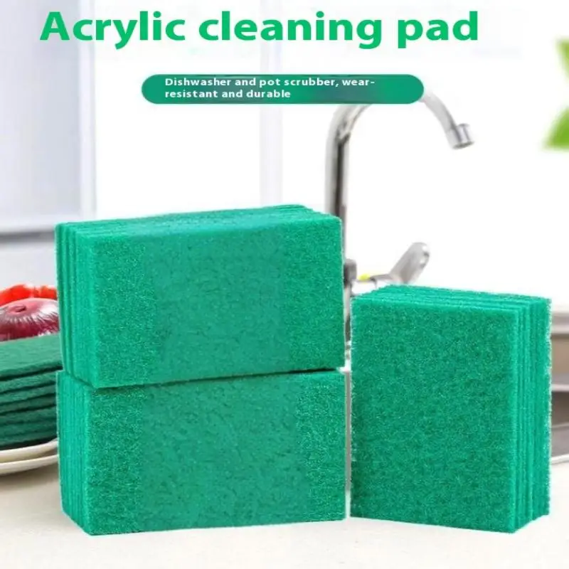 

10/30pcs 1600-Grit Acrylic Scouring Pad - Green Scratch-Free Industrial Cleaning Pad for Metal/Glass〔2025E〕