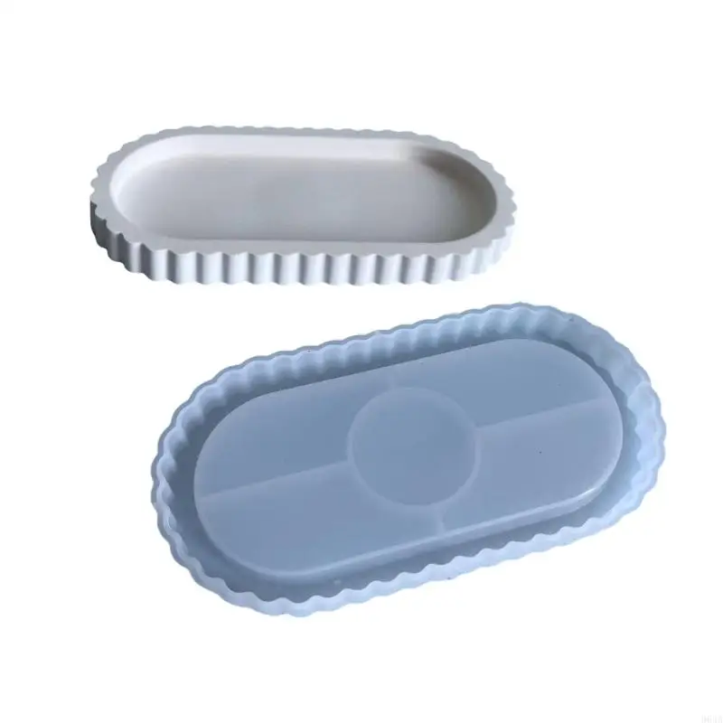 

Sturdy Silicone Tray Mold For DIY Oval Shaped Serving Plate Crafts And Projects 964A