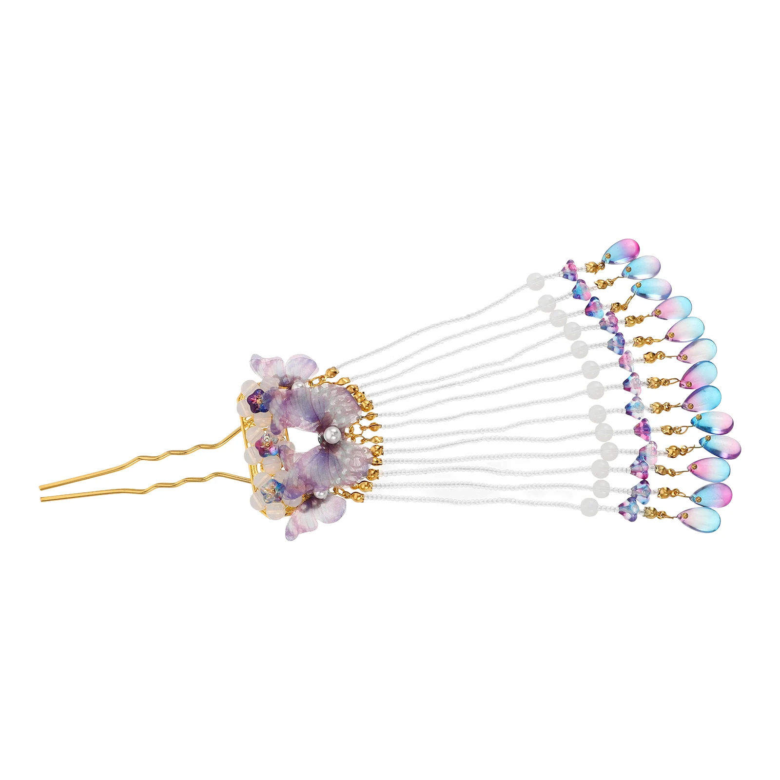 

Vintage Butterfly Hairpin Accessories Long Tassel Hanfu Zinc Alloy Durable Wedding Japanese Hair for Women