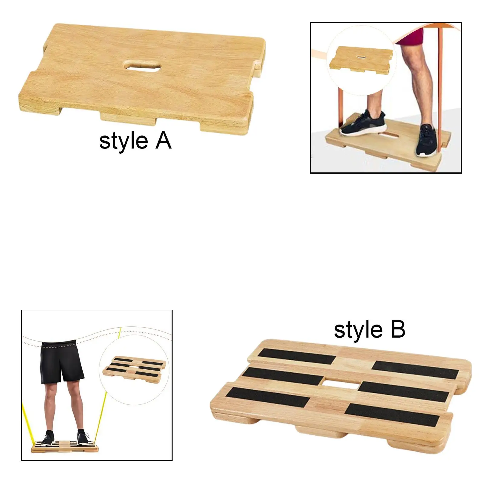Trainingsboard mit Widerstandsbändern, Holz, Fitness-Board, Praktisch, Professionell, Einfach zu Bedienen, Multifunktional