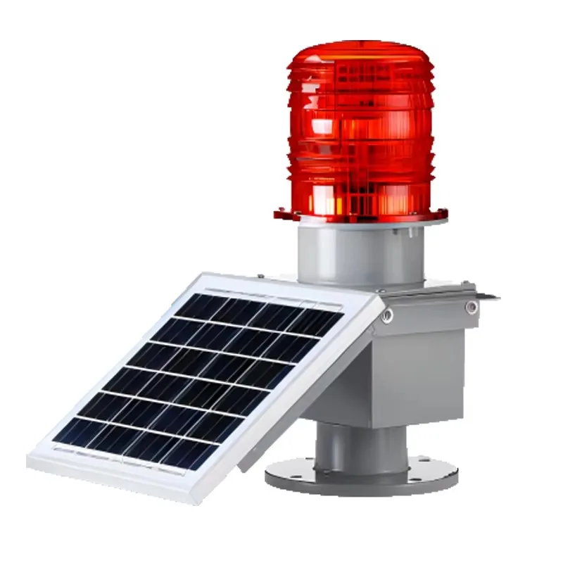 

Tower Crane High Building Signal Warning Lamp LED Solar Powered Aircraft Aviation Obstruction Light