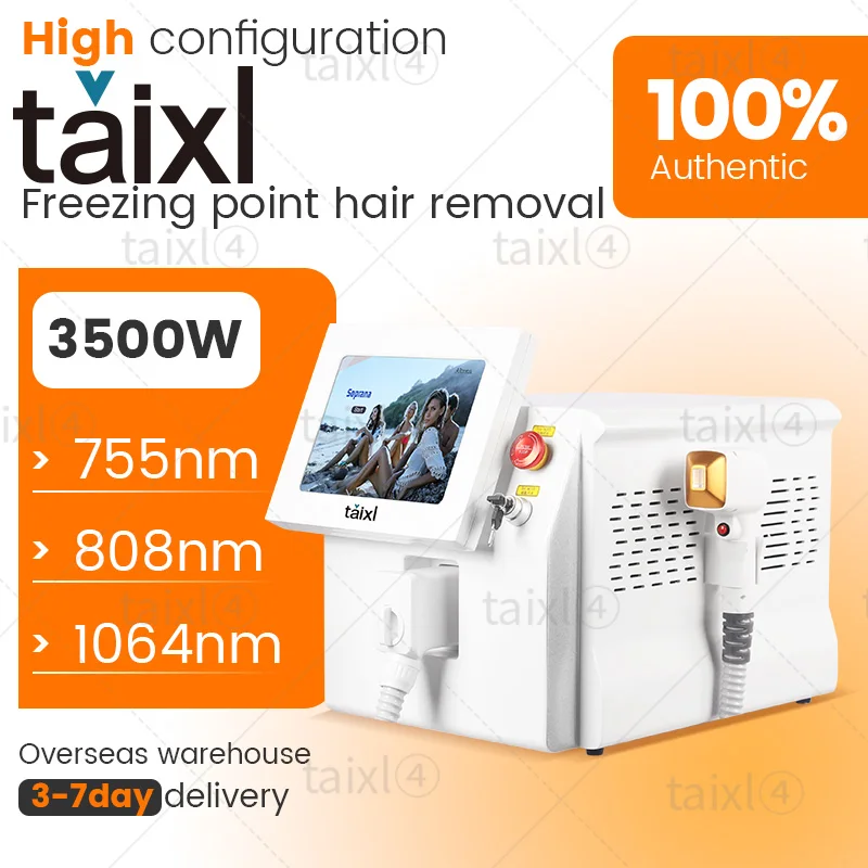 

NEW 808nm Diode Laser Hair Removal Machine 3 Wavelength Skin Rejuvenation Professional Permanent Device 755nm 808nm 1064nm