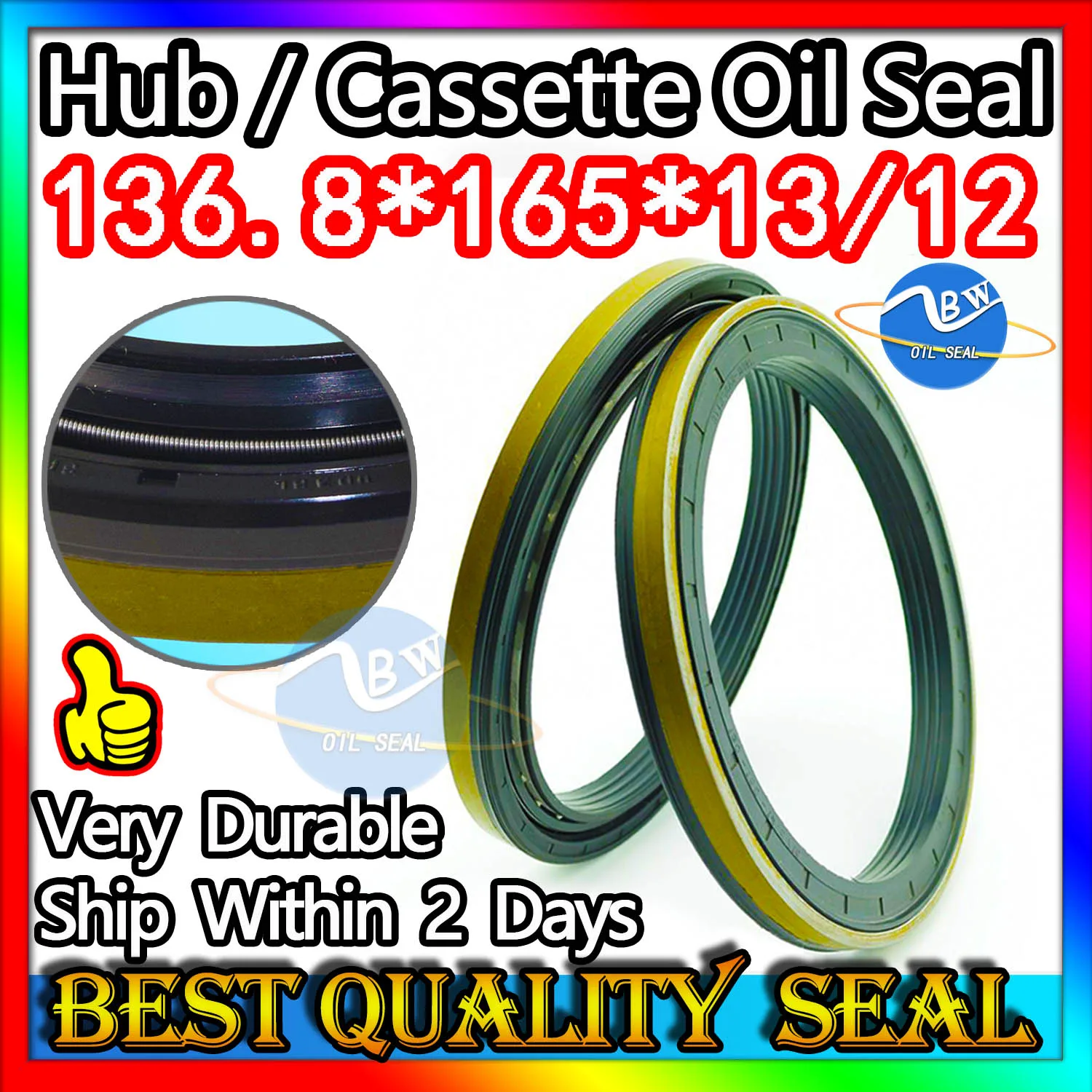 Cassette Oil Seal 136.8*165*13/12 12019619B Hub Oil Sealing For Tractor Cat 136.8X165X13/12 12019619B KASSETTE-2 Corteco Pipe