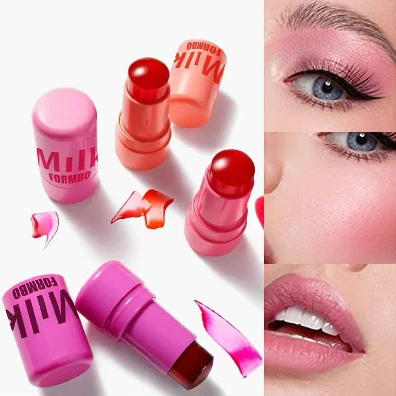 Fruit Jelly Blush Stick Lipgloss Crème Blusher Accentueren Lippenstift Wang Gezicht Arcering Lip Tint Glanzend Lipgloss Koreaanse Make-Up