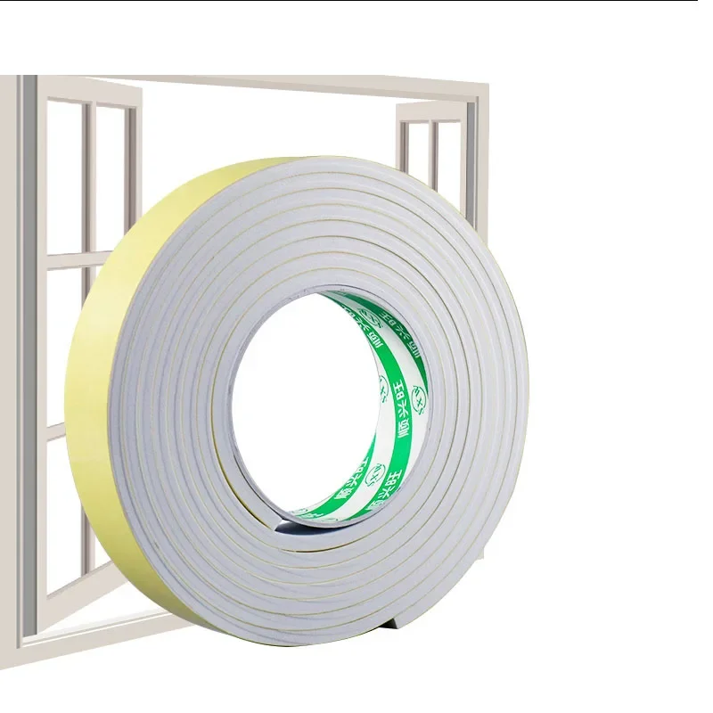 1Roll White Self Adhesive Sponge Seal Strip Width10 15 20mm Thick 2 3 5mm Single Sided Adhesive EVA Foam Anti-collision Gasket