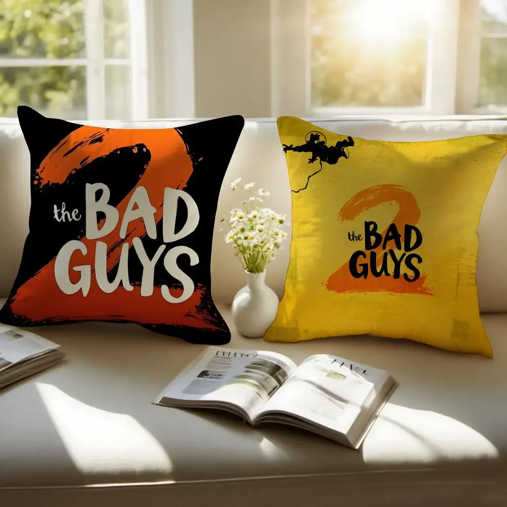 The B-Bad Guys 2 Cushion Cover Cushion Cover Soft & Easy-Wash Pillow Case – Versatile For Couch, Bed, Travel And Office