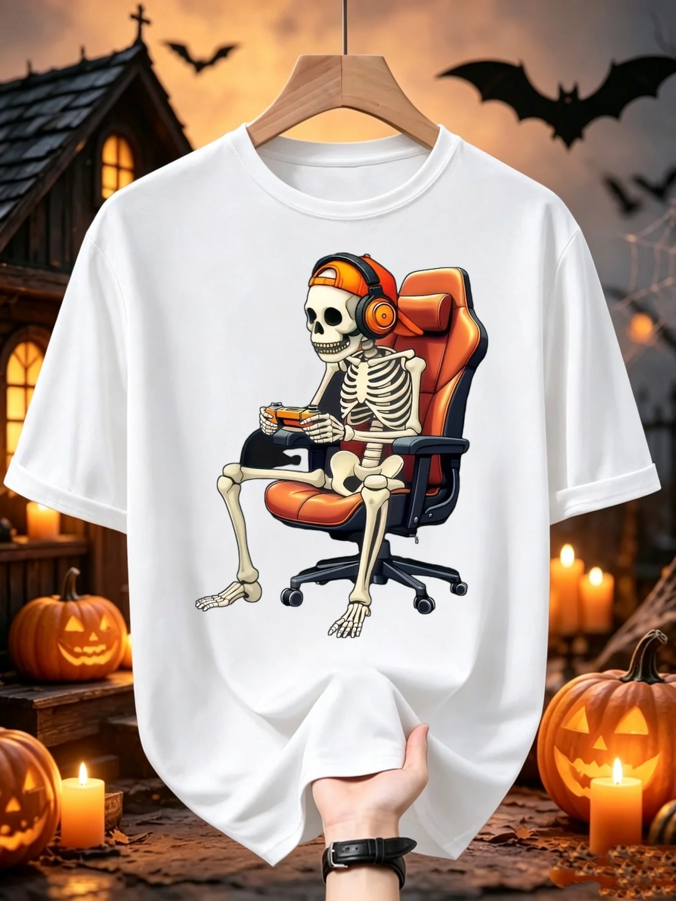 남성용 검은색 티셔츠, 빈티지 스타일의 게이머 해골 디 - Retro Gaming T Shirt 리뷰 및 가격