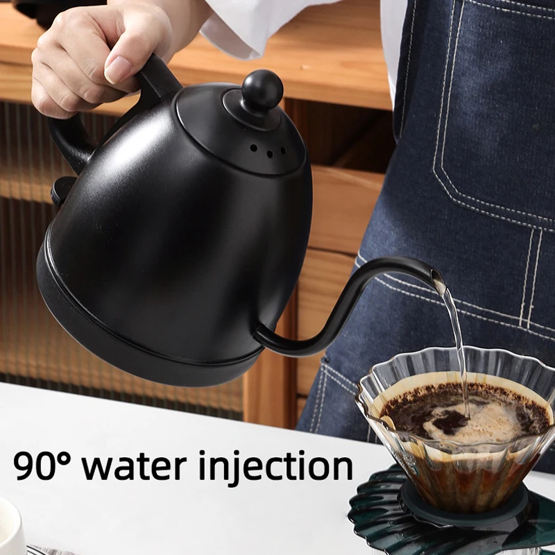 1000W Electric Kettle Gooseneck Hand Brew Coffee Pot Teapot 304 Stainless Steel Water Jug Slender Mouth Hand Brewing Pot 800ml