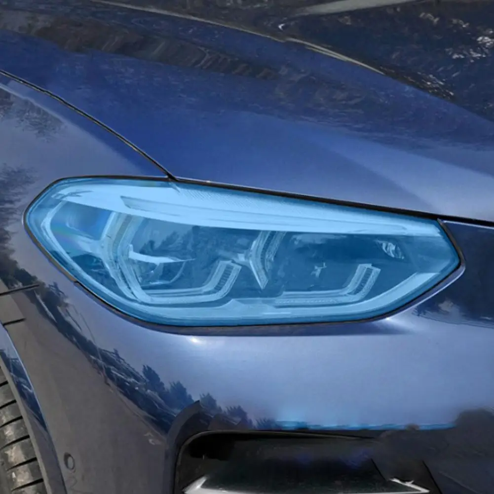 

Gloss Light Black Smoke PVC Film 30X100cm Headlight Sticker Foil Film Film Taillight Cover Car Wrap Armored W1K2