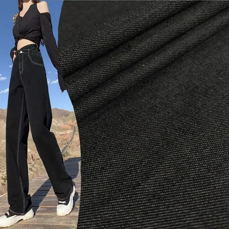 Washed Pure Cotton Denim Fabric High Quality By Meter for Skirts Clothes Sewing Plain Pants Jeans Textile Comfortable Breathable