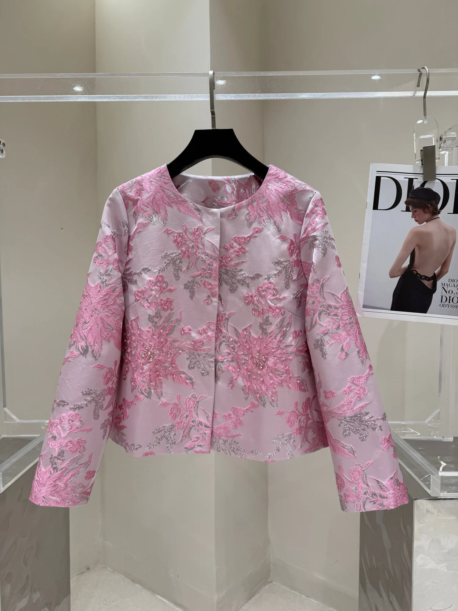 

Модная женская куртка с бриллиантовой вышивкой и тяжелой отделкой, весна-осень, новинка, роскошный вид, топ для мам, китайский стиль