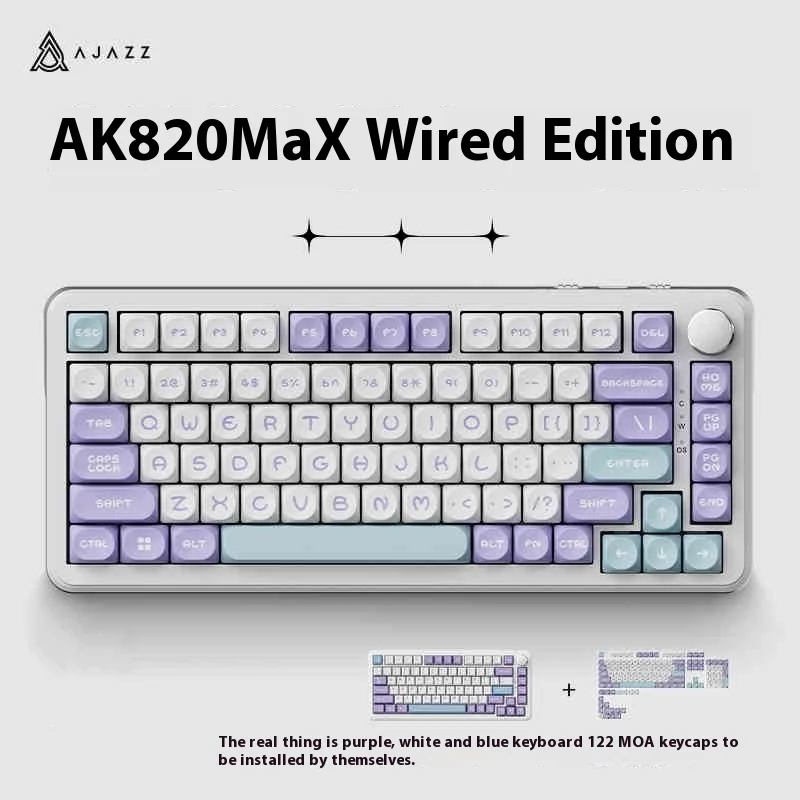 

Ajazz Ak820max Moa Magnetic Axis Mechanical Keyboard Hot Swappable Rgb Light Pbt Key Cap Gaming Keyboard